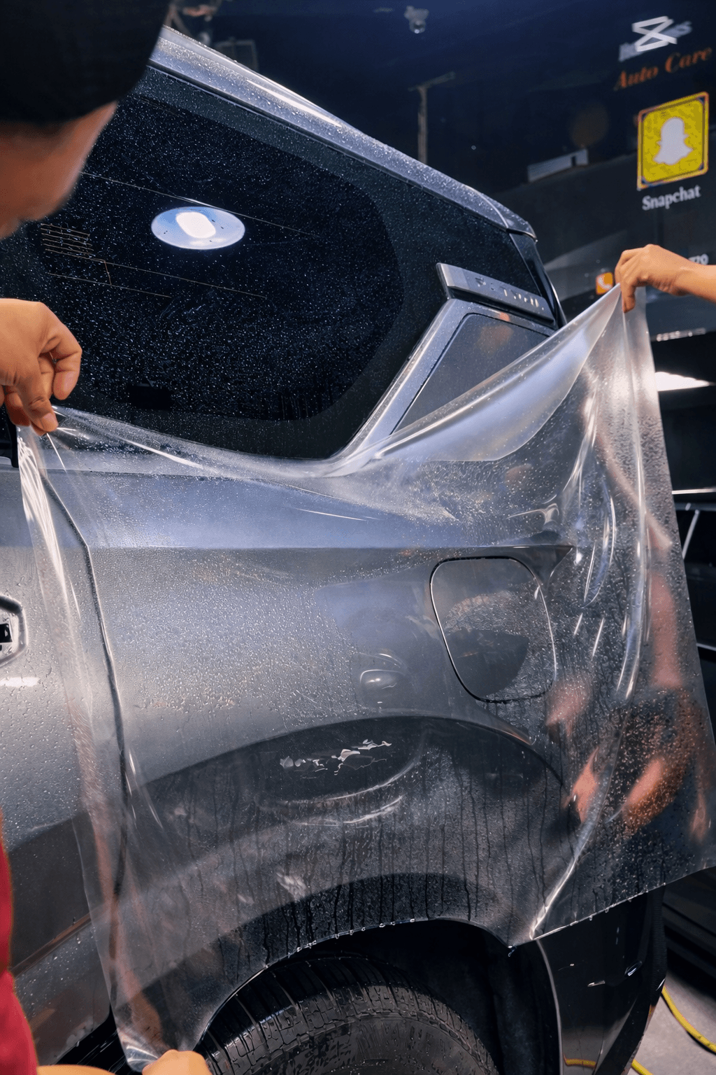 Paint protection film close-up